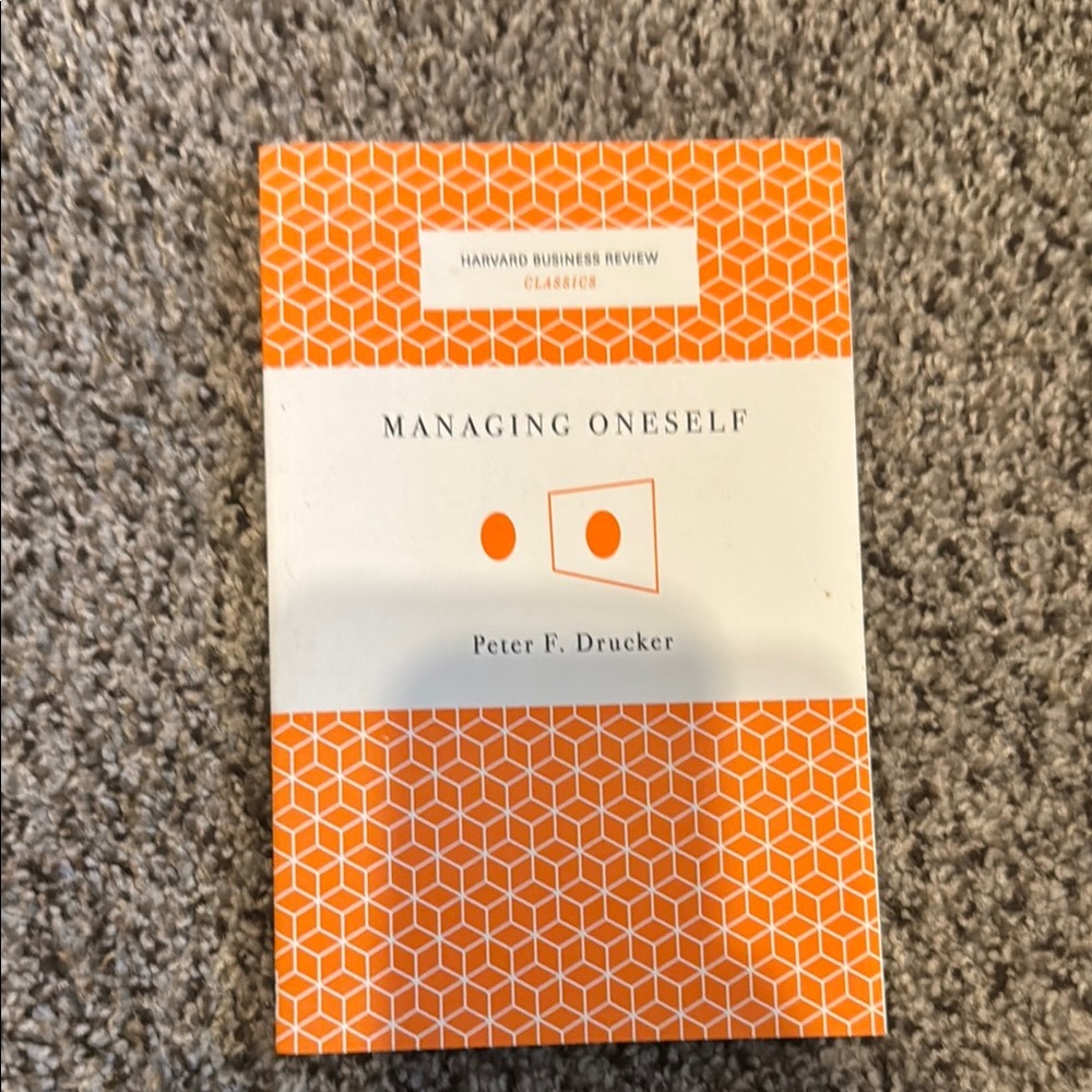 Orange and White 'Managing Oneself' Book